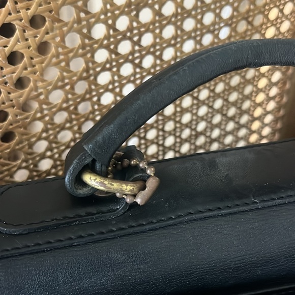 Vintage Coach Metropolitan black Leather Briefcase / Computer Bag 16" x 12" x 3" - Picture 5 of 11